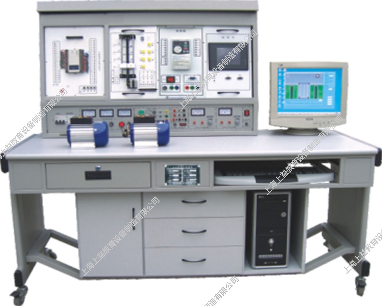 SYPLC-04C 網絡型PLC可編程控制器、變頻調速、電氣控制及微機接口與微機應用綜合實驗裝置（PLC、變頻器、觸摸屏、電氣控制、微機接口）